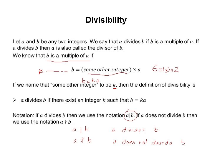 Divisibility • Divisibility •