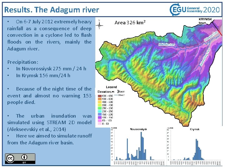 Results. The Adagum river • On 6 -7 July 2012 extremely heavy rainfall as