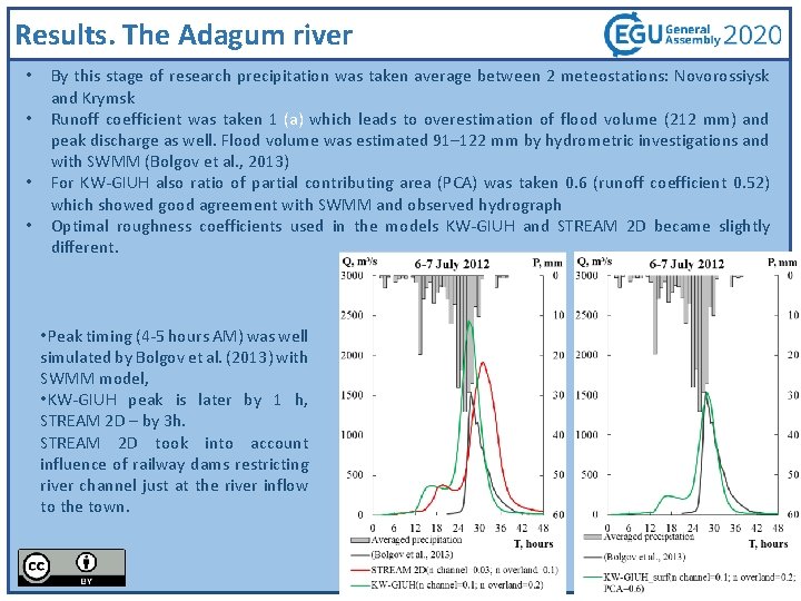 Results. The Adagum river • • By this stage of research precipitation was taken