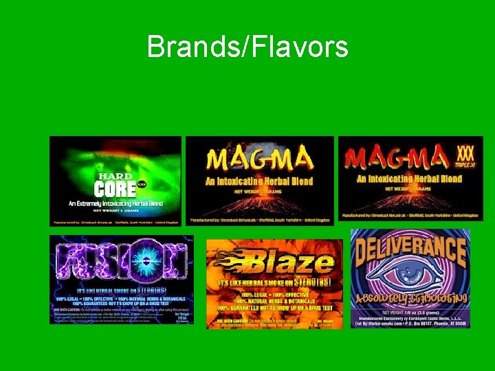 Brands/Flavors 