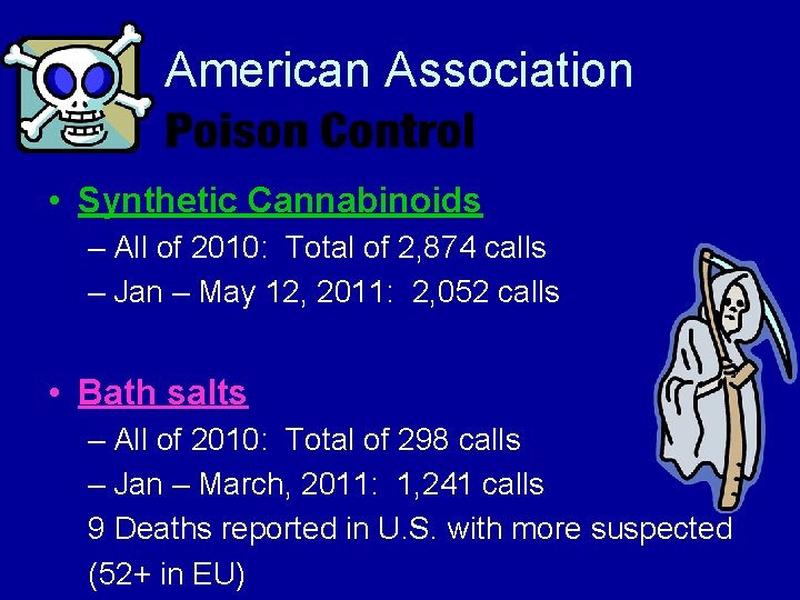 American Association • Synthetic Cannabinoids – All of 2010: Total of 2, 874 calls