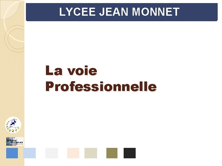 LYCEE JEAN MONNET La voie Professionnelle 