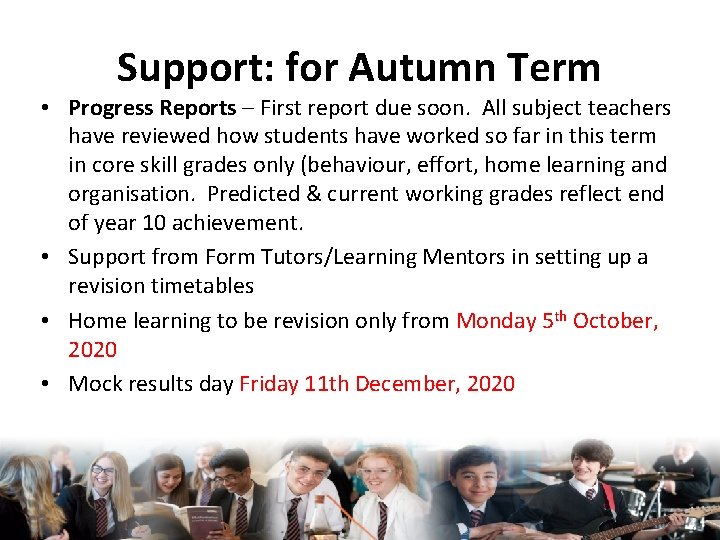 Year 11 Revision and Support Information Evening October
