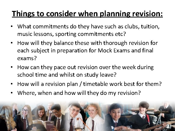 Year 11 Revision and Support Information Evening October