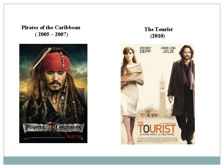 Pirates of the Caribbean ( 2005 – 2007) The Tourist (2010) 