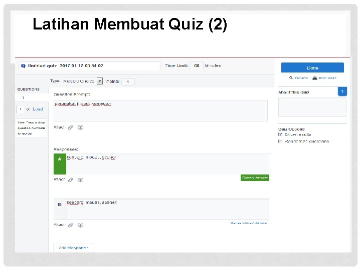 Latihan Membuat Quiz (2) 