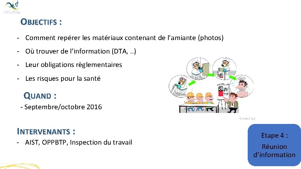 OBJECTIFS : - Comment repérer les matériaux contenant de l’amiante (photos) - Où trouver