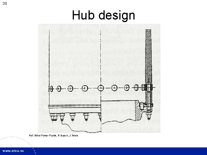 38 Hub design Ref. Wind Power Plants, R. Gasch, J. Twele 