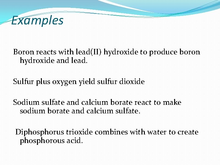 Balancing Chemical Reactions Law of conservation of matter