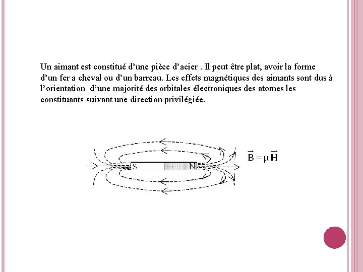 Un aimant est constitué d’une pièce d’acier. Il peut être plat, avoir la forme