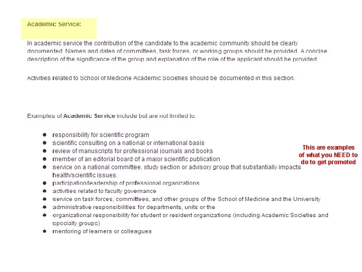 This are examples of what you NEED to do to get promoted 