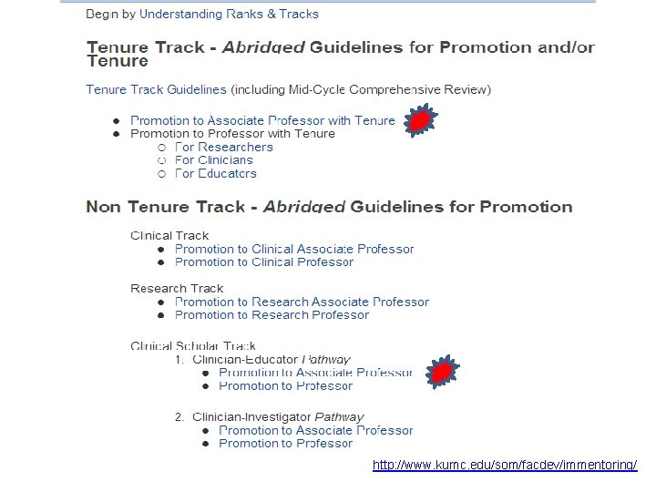 http: //www. kumc. edu/som/facdev/immentoring/ 