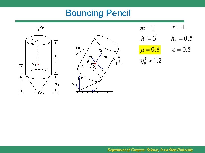 Bouncing Pencil Department of Computer Science, Iowa State University 