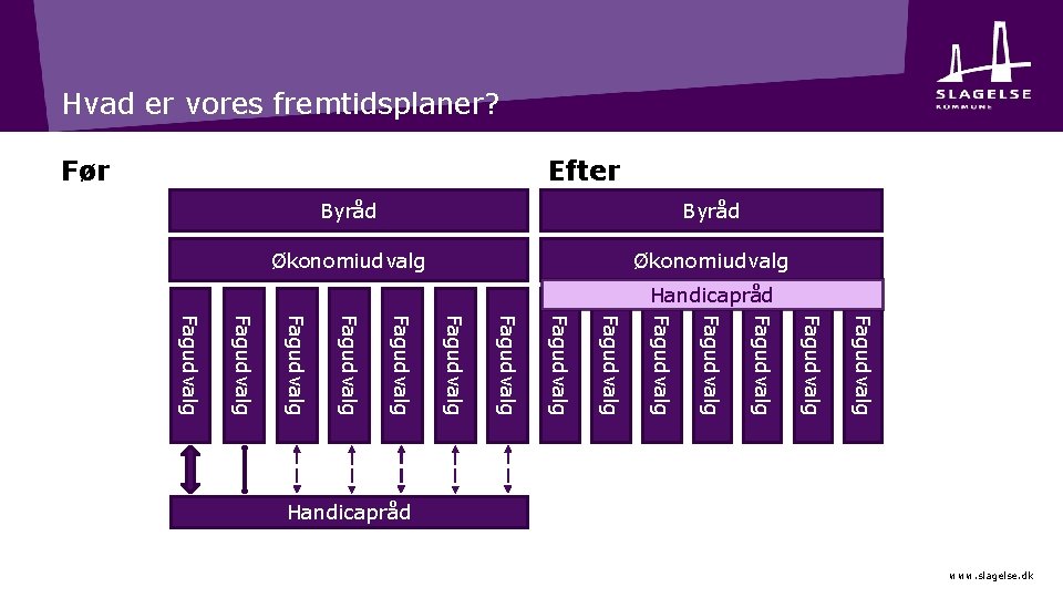 Hvad er vores fremtidsplaner? Efter Før Byråd Økonomiudvalg Handicapråd Fagudvalg Fagudvalg Fagudvalg Fagudvalg Handicapråd