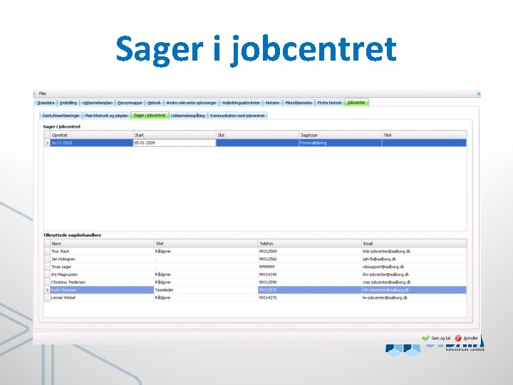 Sager i jobcentret 