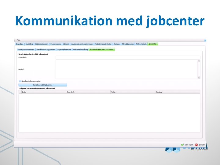 Kommunikation med jobcenter 