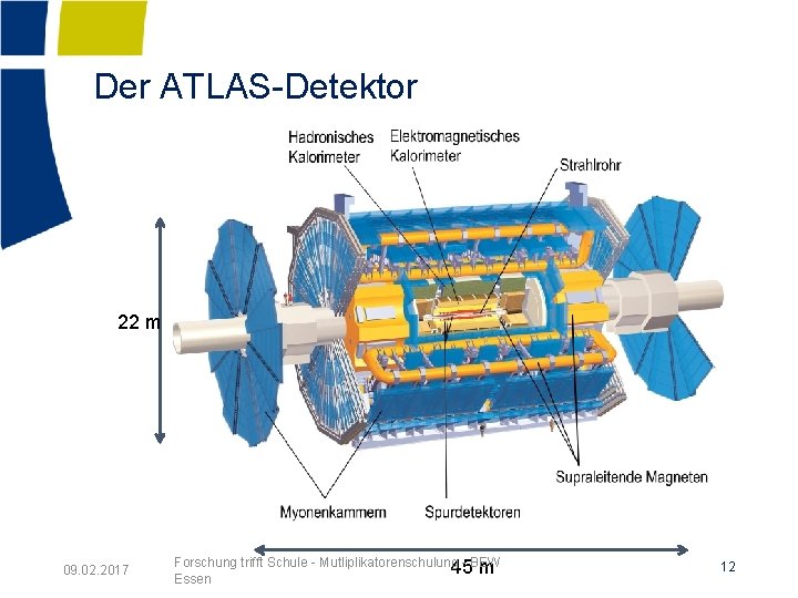 Der ATLAS-Detektor 22 m 09. 02. 2017 Forschung trifft Schule - Mutliplikatorenschulung - BEW