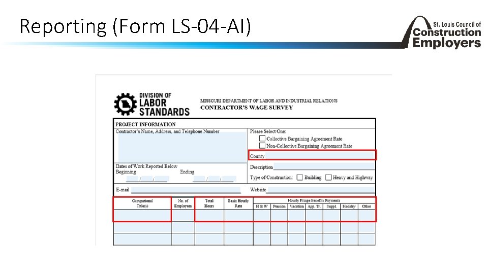Reporting (Form LS-04 -AI) 