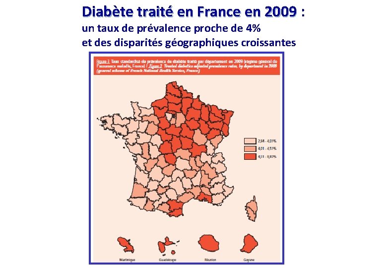 Diabète traité en France en 2009 : un taux de prévalence proche de 4%