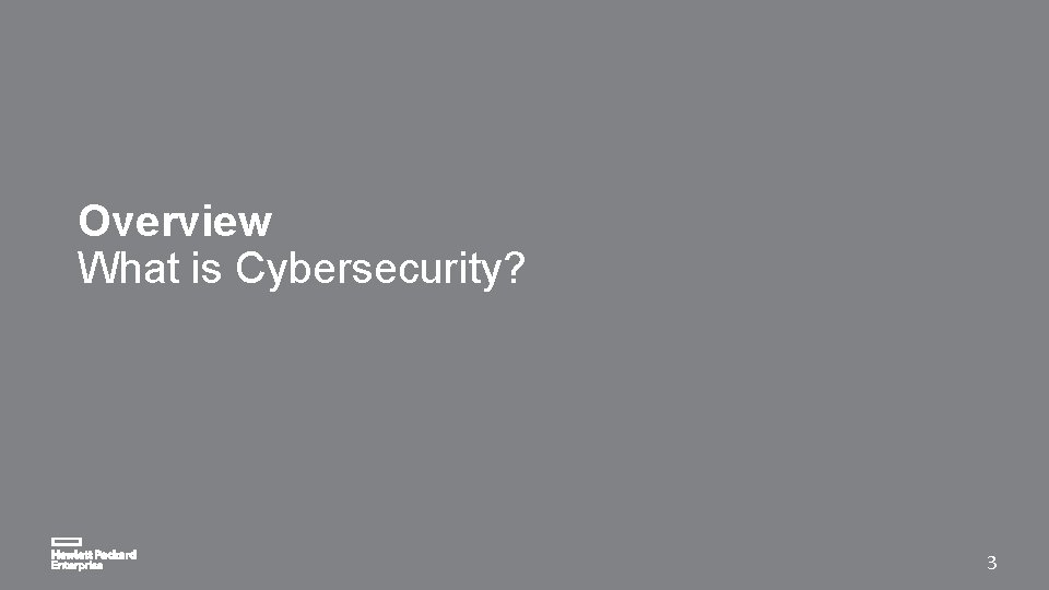 Overview What is Cybersecurity? 3 