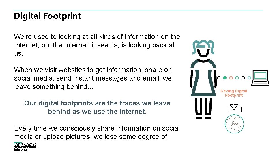 Digital Footprint We're used to looking at all kinds of information on the Internet,