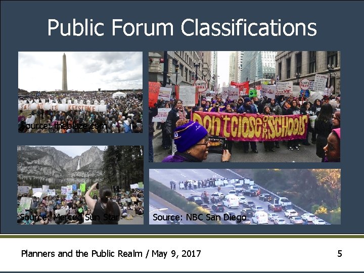 Public Forum Classifications Source: theblaze. com Source: Merced Sun Star Source: NBC San Diego