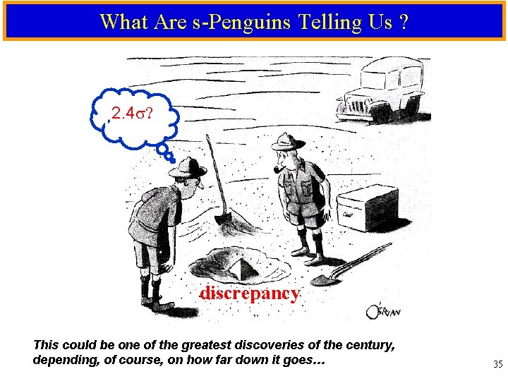 What Are s-Penguins Telling Us ? 2. 4 ? discrepancy This could be one