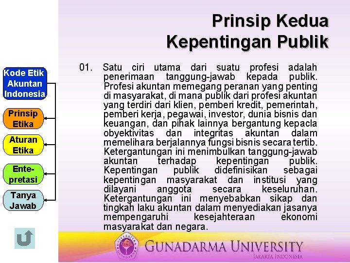 Prinsip Kedua Kepentingan Publik Kode Etik Akuntan Indonesia Prinsip Etika Aturan Etika Entepretasi Tanya