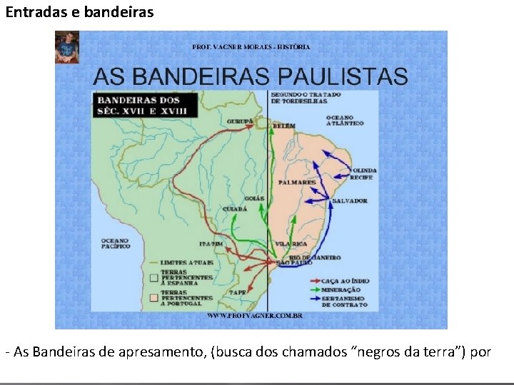 Entradas e bandeiras - As Bandeiras de apresamento, (busca dos chamados “negros da terra”)