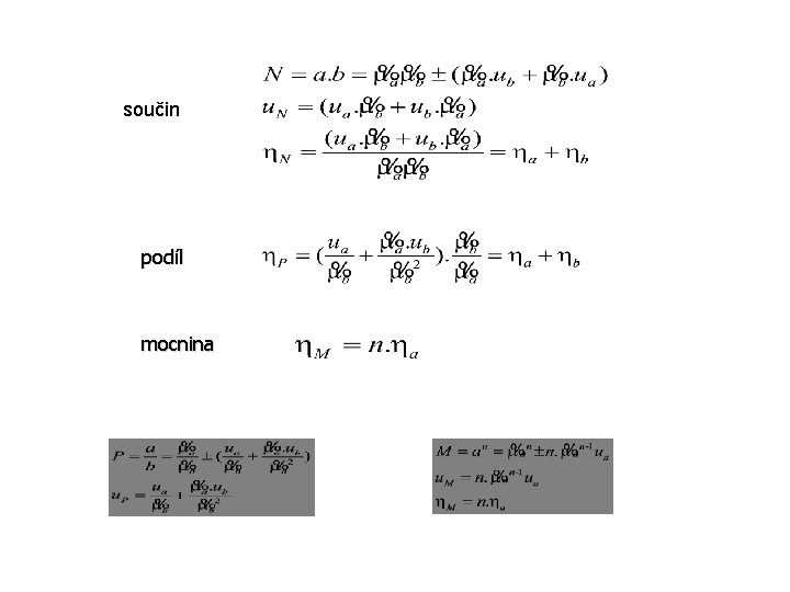 součin podíl mocnina 
