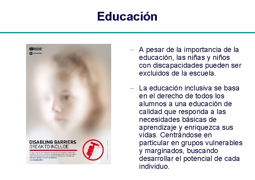 Educación - A pesar de la importancia de la educación, las niñas y niños