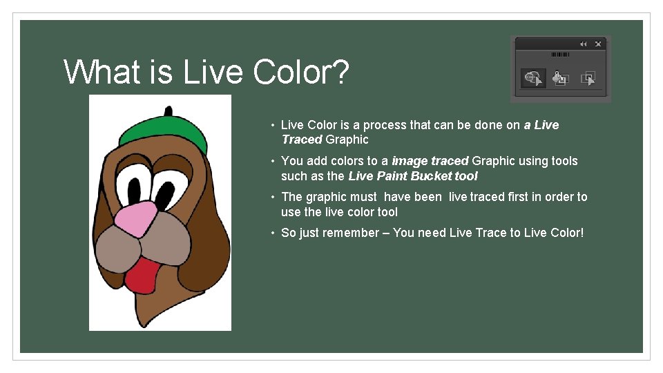 What is Live Color? • Live Color is a process that can be done