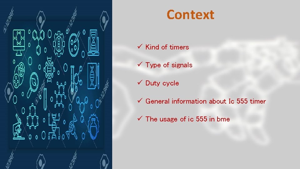 Context ü Kind of timers ü Type of signals ü Duty cycle ü General