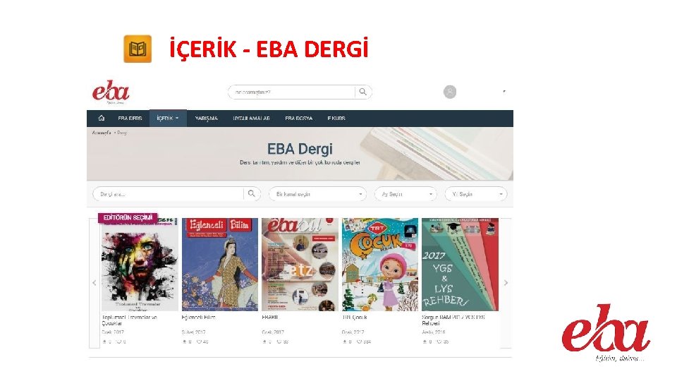 İÇERİK - EBA DERGİ 