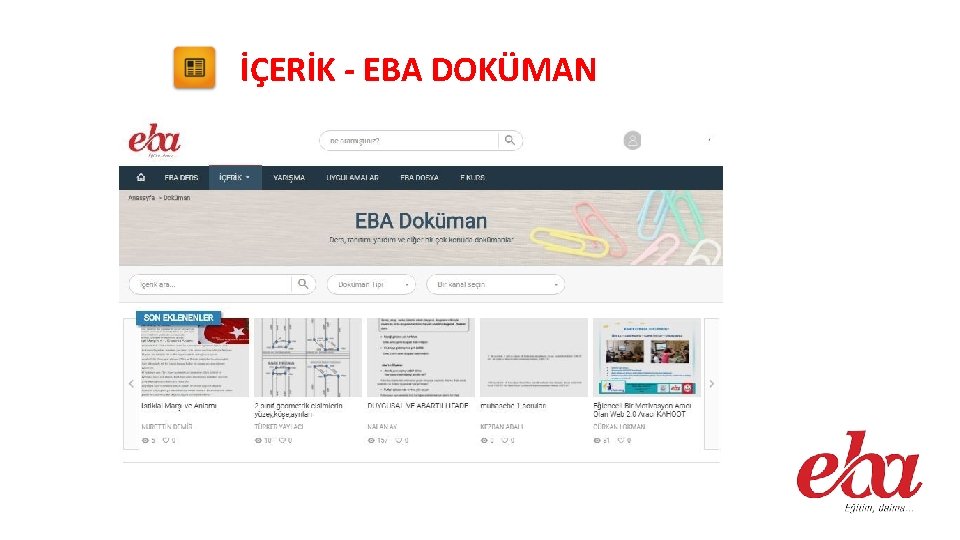 İÇERİK - EBA DOKÜMAN 