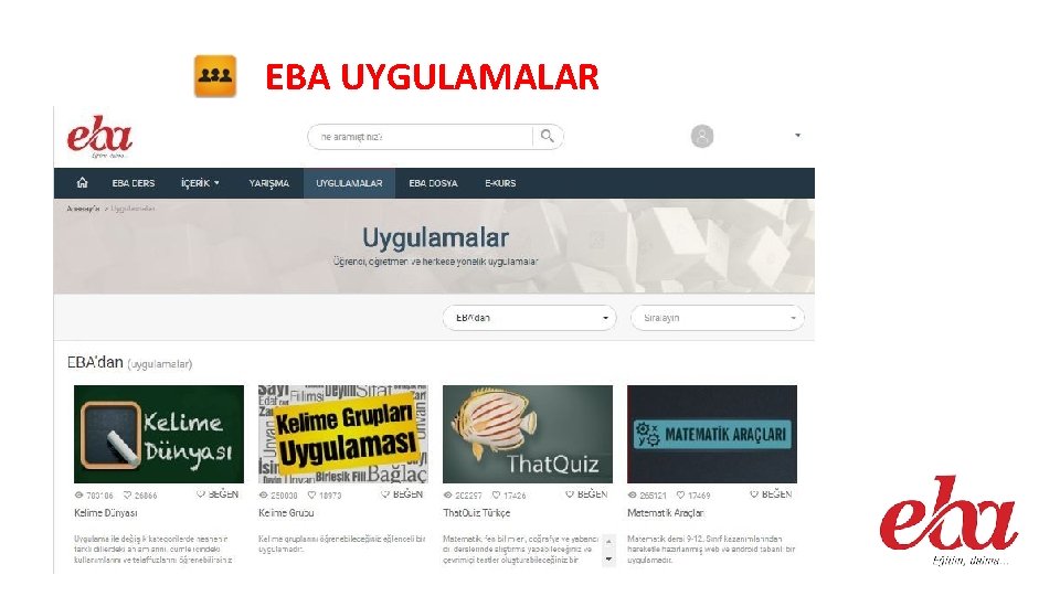 EBA UYGULAMALAR 