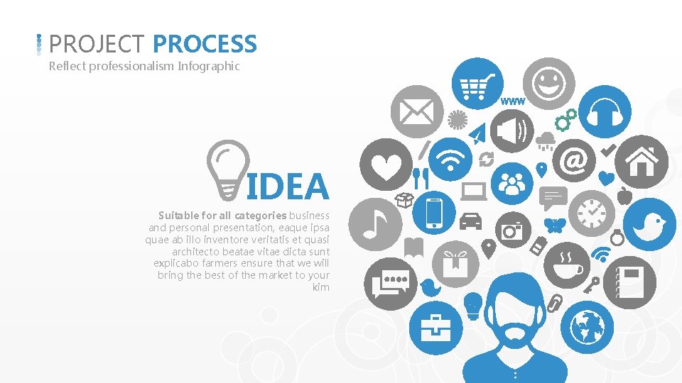 PROJECT PROCESS Reflect professionalism Infographic IDEA Suitable for all categories business and personal presentation,