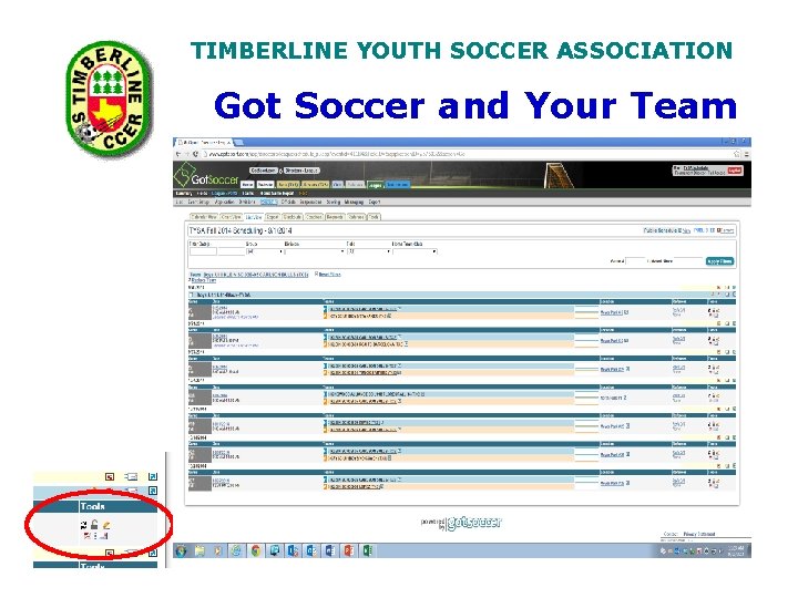 TIMBERLINE YOUTH SOCCER ASSOCIATION Got Soccer and Your Team 