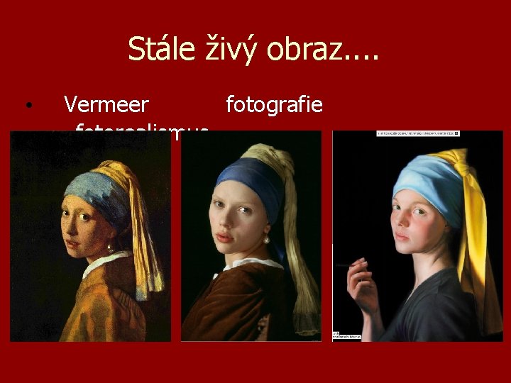 Stále živý obraz. . • Vermeer fotografie fotorealismus 