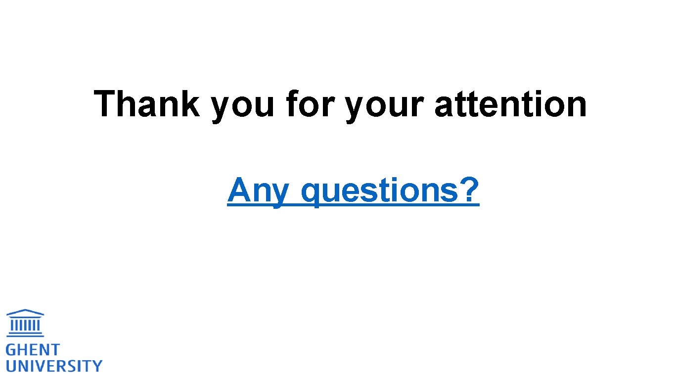 Thank you for your attention Any questions? 