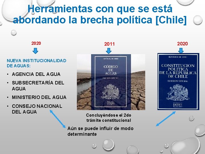 Herramientas con que se está abordando la brecha política [Chile] 2020 2011 NUEVA INSTITUCIONALIDAD