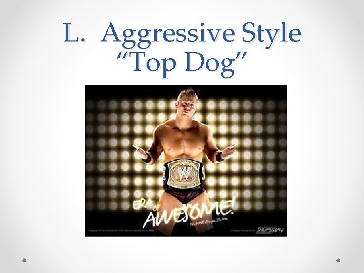 L. Aggressive Style “Top Dog” 