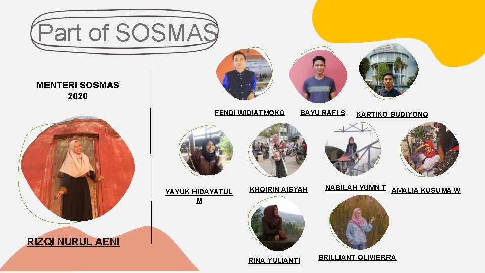 Part of SOSMAS MENTERI SOSMAS 2020 FENDI WIDIATMOKO YAYUK HIDAYATUL M BAYU RAFI S