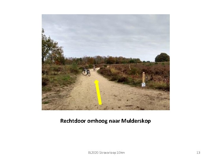 Rechtdoor omhoog naar Mulderskop BL 2020 Strava-loop 10 km 13 