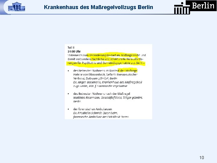 Krankenhaus des Maßregelvollzugs Berlin 10 