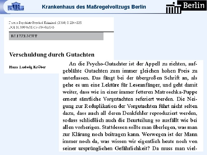 Krankenhaus des Maßregelvollzugs Berlin 16 