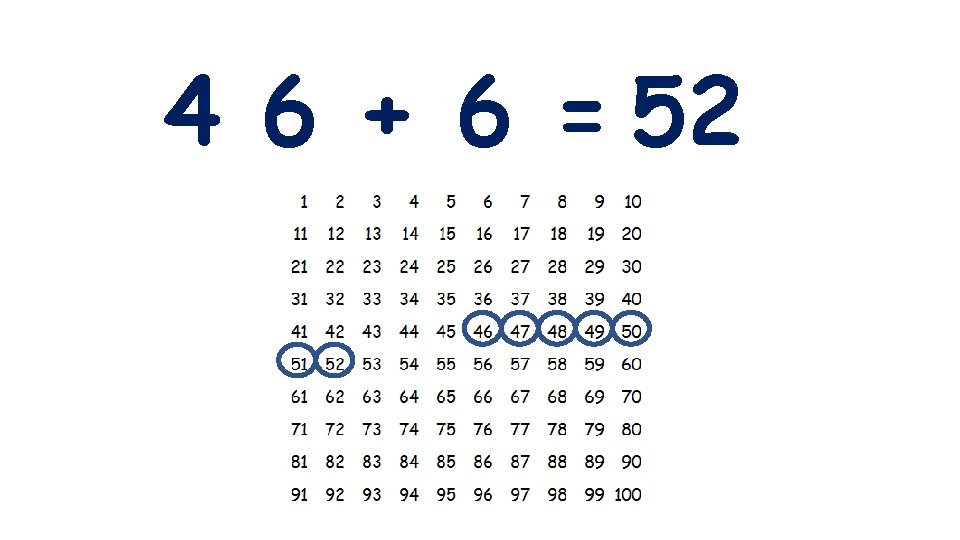 4 6 + 6 = 52 
