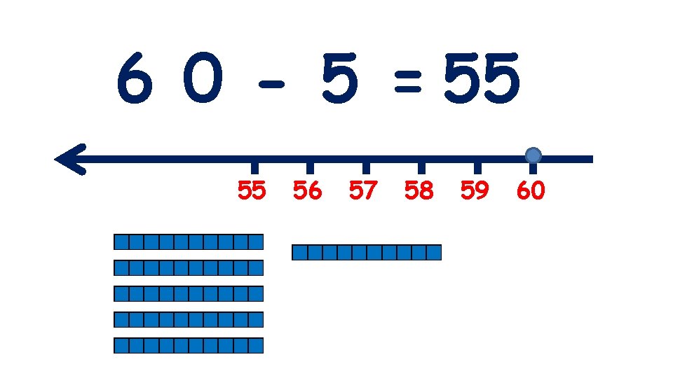 6 0 - 5 = 55 55 56 57 58 59 60 
