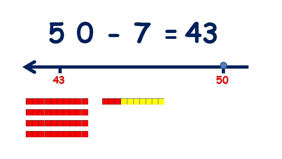 5 0 - 7 = 43 43 50 