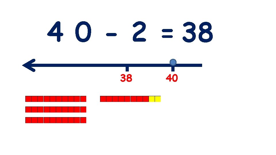 4 0 - 2 = 38 38 40 